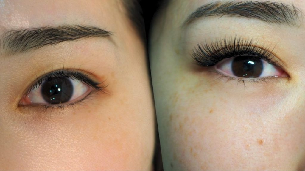 Pointing down Lashes